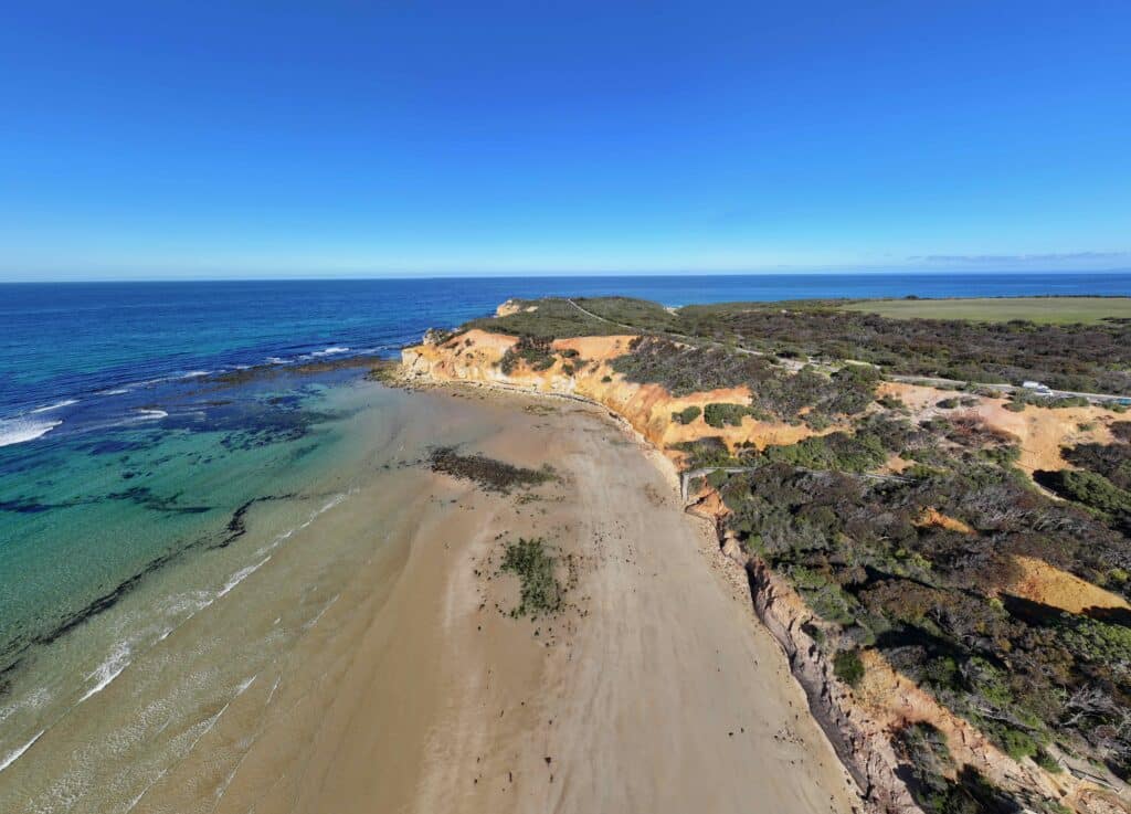 Aerial view of Point Addis
