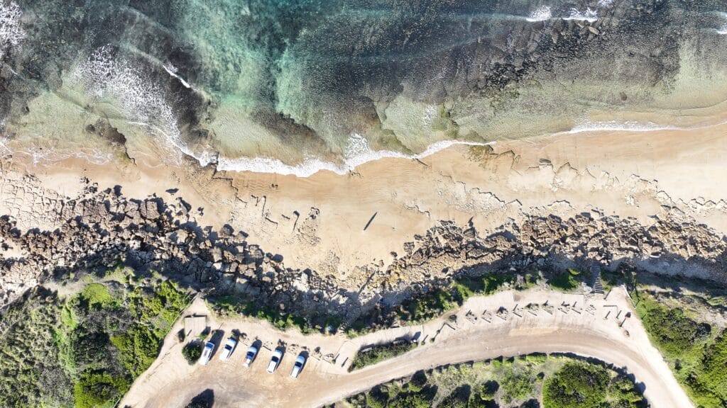 Aerial View of Point Impossible Beach