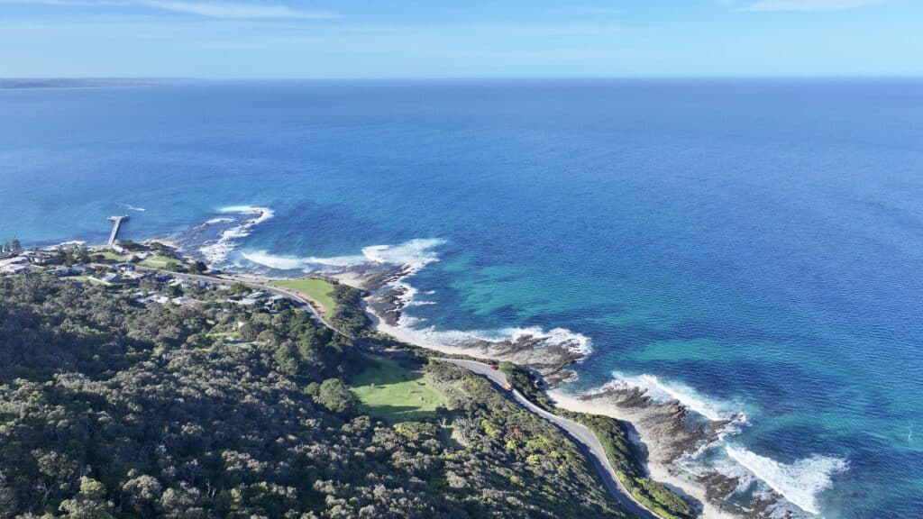 Aerial View of Lorne Point Looking North East